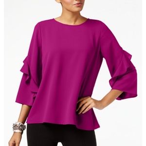 ##SOLD ON EBAY ## Alfani ruffled sleeve top.